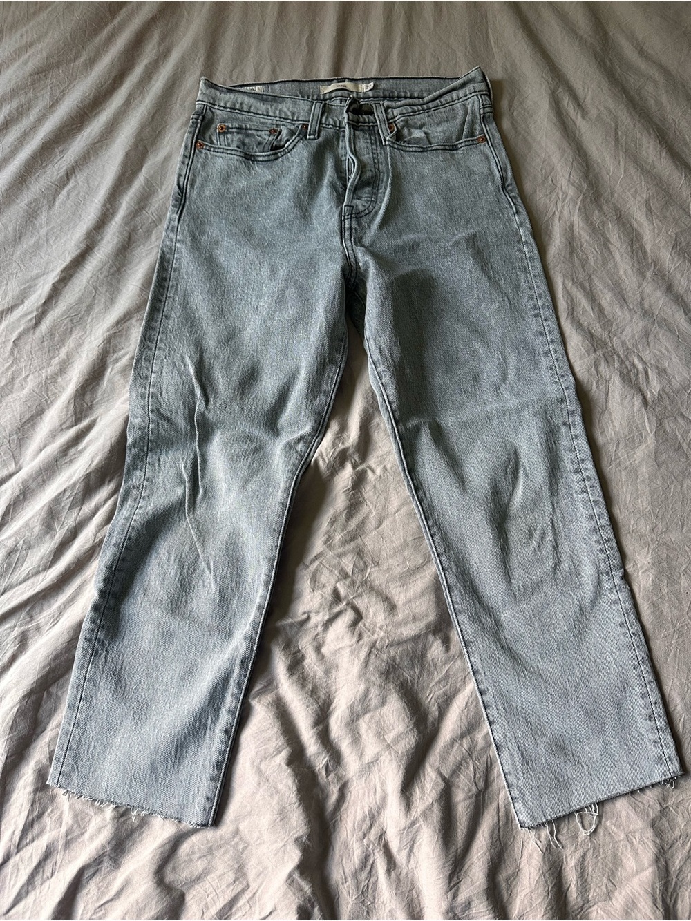 Levi's Light Gray Wedgie Women's Straight Jeans
